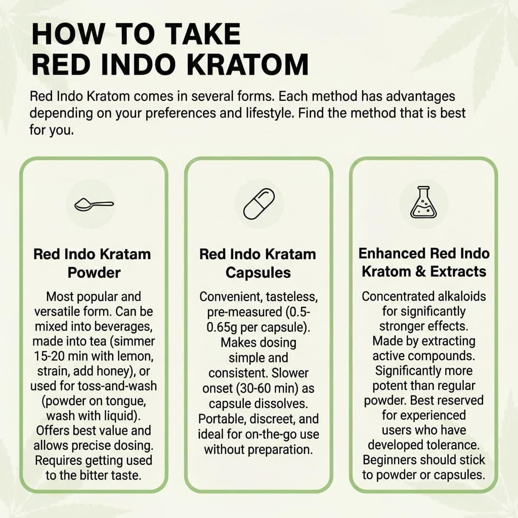 how to take red indo katom infographic